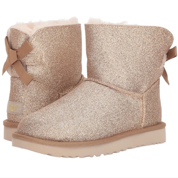 rose gold uggs with bows